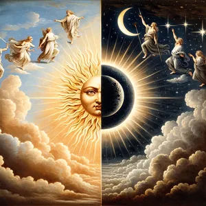 18. i aby panowały nad dniem i nocą, i aby oddzielały światłość od ciemności. I ujrzał Bóg, że to dobre.