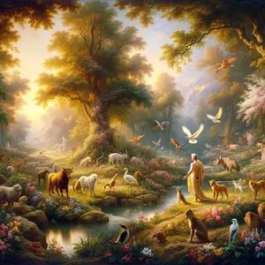 19. Pan Bóg ulepił z ziemi wszelkie zwierzęta polne i wszelkie ptaki niebieskie, i przyprowadził je do człowieka, aby zobaczyć, jak je nazwie; i jak człowiek nazwał każde żywe stworzenie, tak się nazywało.