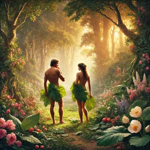 7. Wtedy otworzyły się oczy im obojgu, i poznali, że byli nadzy; więc splatali liście figowe i uczynili sobie przepaski.