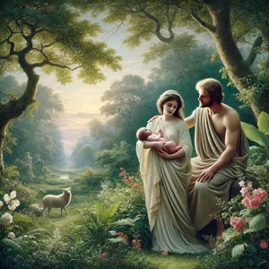 1. Mężczyzna zbliżył się do swojej żony Ewy, a ona poczęła i urodziła Kaina, mówiąc: „Otrzymałam mężczyznę od Pana”.