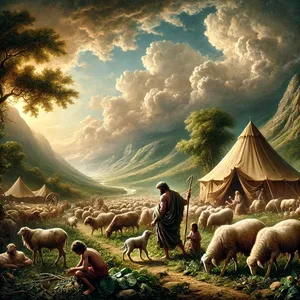 20. Ada urodziła Jabala, który stał się praojcem tych, co mieszkają pod namiotami i hodują bydło.