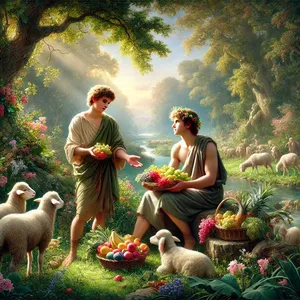 3. Po pewnym czasie Kain złożył Panu ofiarę z płodów ziemi.