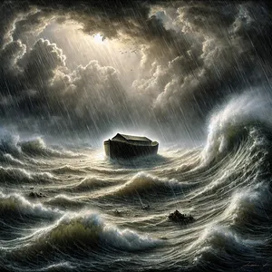 17. Gdy potop trwał na ziemi przez czterdzieści dni, wody wezbrały i podniosły arkę, tak że uniosła się wysoko nad ziemię.