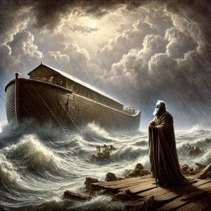 6. Noe miał sześćset lat, gdy nastał potop na ziemi.