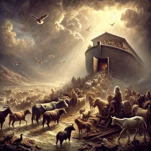 17. Wyprowadź ze sobą wszystkie istoty żywe, które są z tobą, wszystkie istoty z ciała: ptactwo, bydło i wszystkie zwierzęta pełzające po ziemi, aby się rozmnożyły na ziemi, były płodne i rozmnożyły się na ziemi.