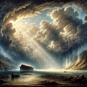 2. Zostały zamknięte źródła otchłani i zastawiono okna nieba; deszcz przestał padać z nieba.