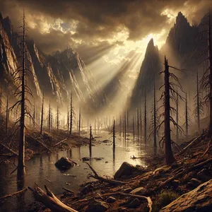 5. Wody opadały aż do dziesiątego miesiąca; pierwszego dnia dziesiątego miesiąca ukazały się szczyty gór.