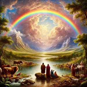 11. Zawieram z wami przymierze, że już nigdy nie zostanie zgładzona żadna istota żyjąca przez wody potopu ani już nigdy nie będzie potopu, który zniszczyłby ziemię.