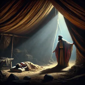 22. Cham, ojciec Kanaana, zobaczył nagość swego ojca i opowiedział o tym dwóm braciom na zewnątrz.